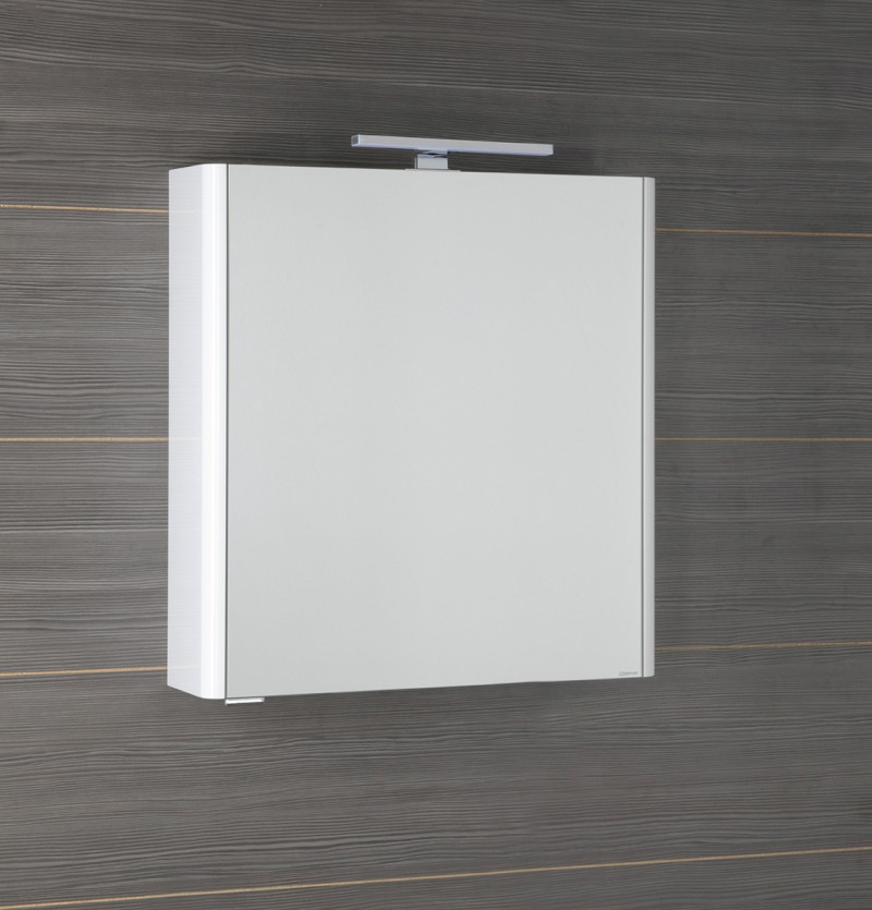 LUCIE galerka s LED osvětlením, 65x70x17cm, bílá LU065-0030