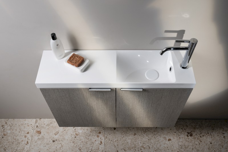 LATUS X umyvadlová skříňka 39,4x50x22cm, dub Mocca LT110-1212