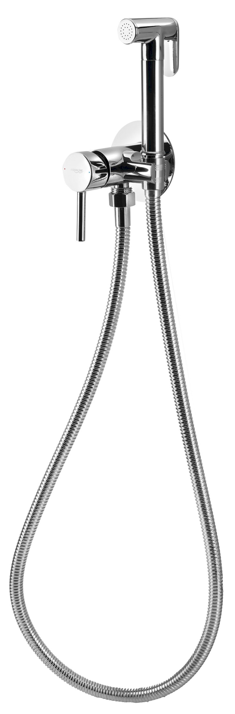 Podomítková bidetová baterie se Stop sprškou, hadice 1,2m, kulatá, chrom SK302