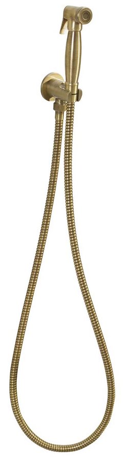 Bidetová sprška retro s hadicí a držákem sprchy s vyústěním, bronz 9106
