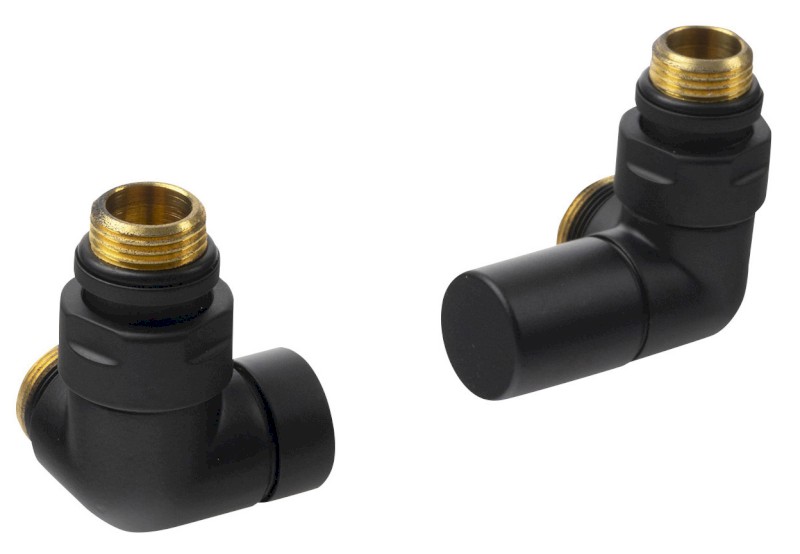 CORNER SIMPLY připojovací sada ventilů triaxiální, pravé provedení, černá mat CP130BS