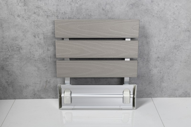 RAVO sklopné sedátko do sprchového koutu 32x32,5cm, WPC, šedá AE236GR