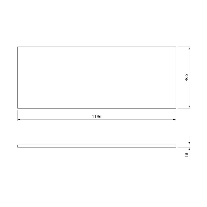Deska DTDL 119,6x1,8x46,5cm, dub Alabama CR119-2222