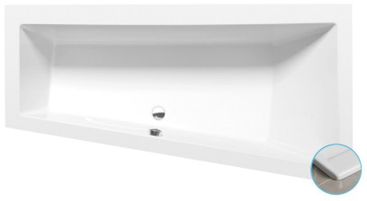 ANDRA R SLIM asymetrická vana 180x90x45cm, bílá 78771S