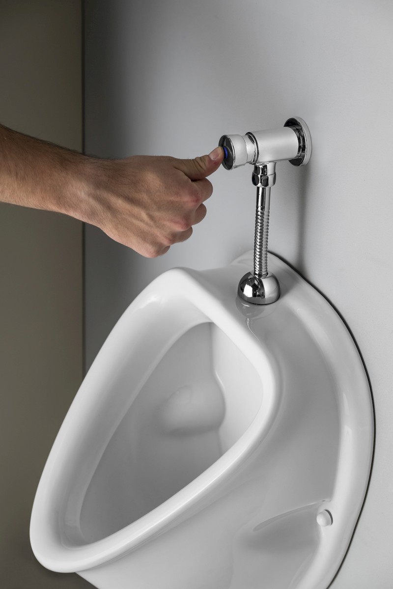 Samouzavírací nástěnný ventil pro urinál, chrom ZY12022