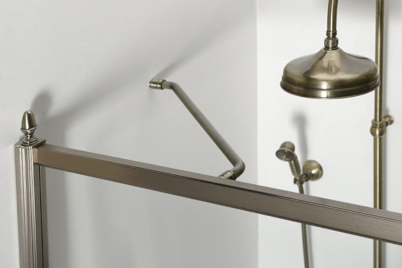 ANTIQUE sprchové dveře otočné, 800mm, pravé, ČIRÉ sklo, bronz GQ1380RC