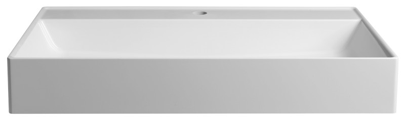 TWIG umyvadlo, litý mramor, 80x47cm, kryt výpusti, bílá TW080