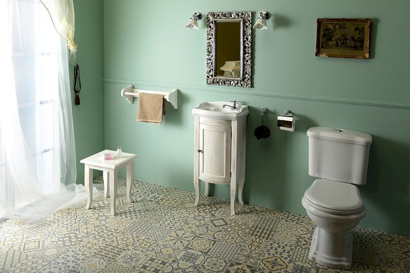 RETRO umyvadlová skříňka 36,5x85x29cm, starobílá 1641