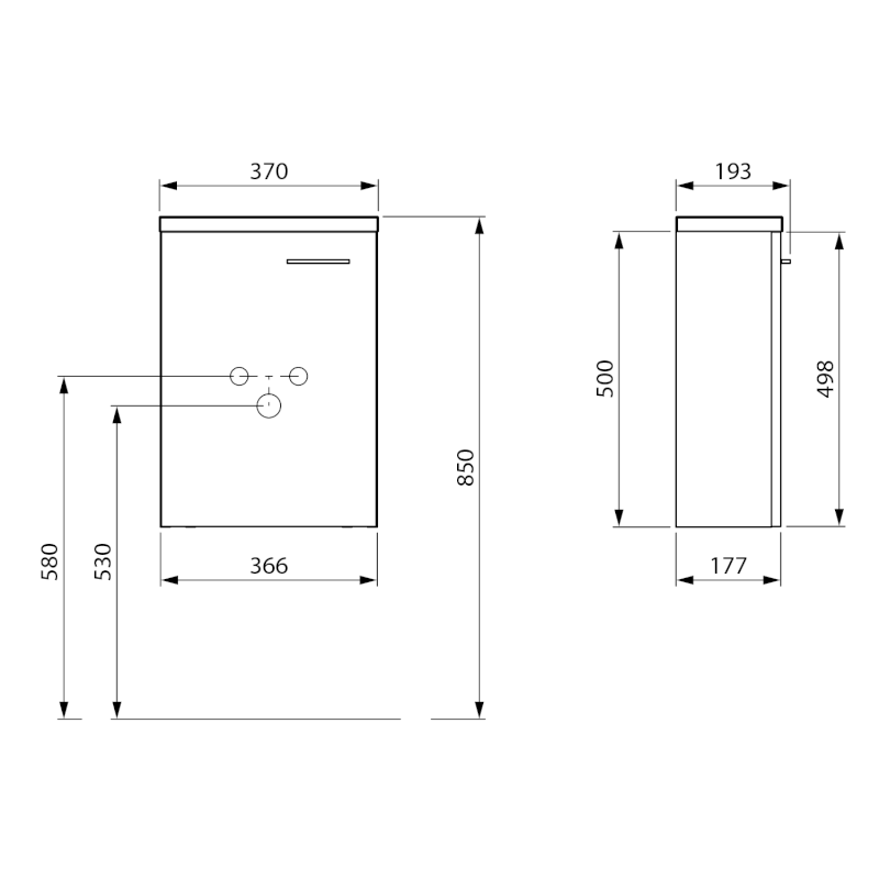 ZOJA umyvadlová skříňka 37x50x18cm, dub platin 51037DP