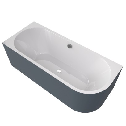 VIVA L MONOLITH asymetrická vana 170x75x60cm, bílá/siena 70119M.42