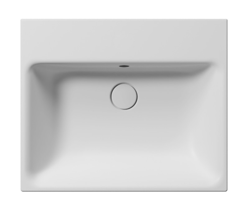 NUBES keramické umyvadlo 60x50cm, bez otvoru, bílá mat 9631009