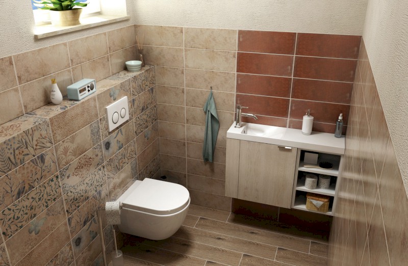 LATUS VI umyvadlová skříňka 50x50x22cm, levá, dub alabama LT615-2222