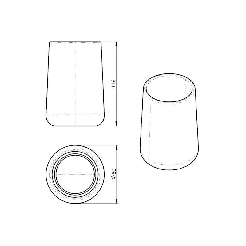 MARIKA sklenka na postavení, tortora MK9852