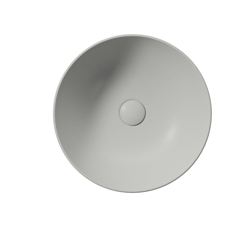 PURA keramické umyvadlo na desku, průměr 42cm, cenere mat 885117