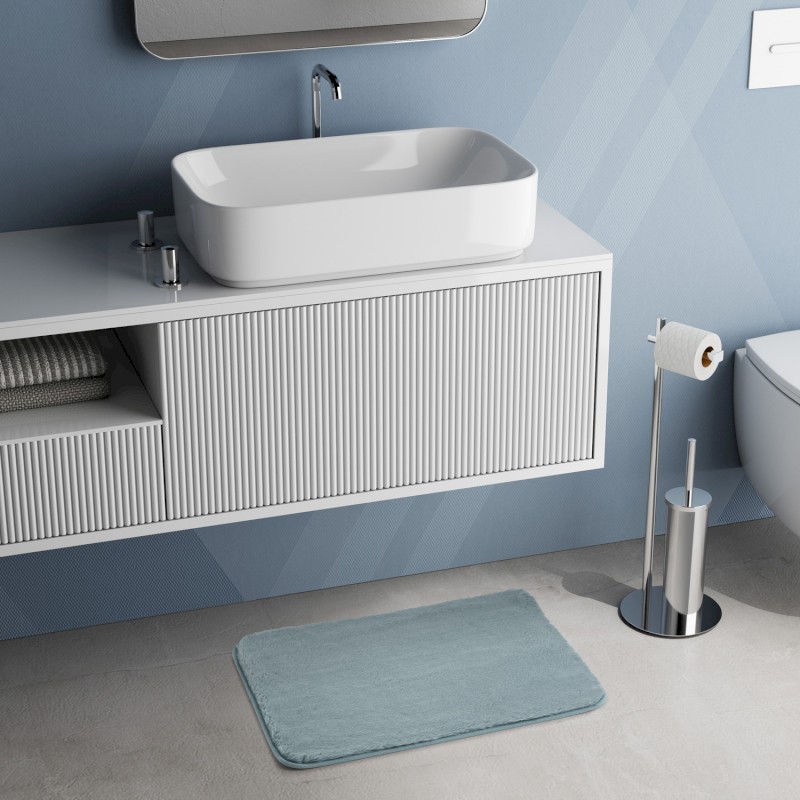 FUZZY koupelnová předložka, 50x80cm, 100% polyester, protiskluz, azzuro 96FY508062