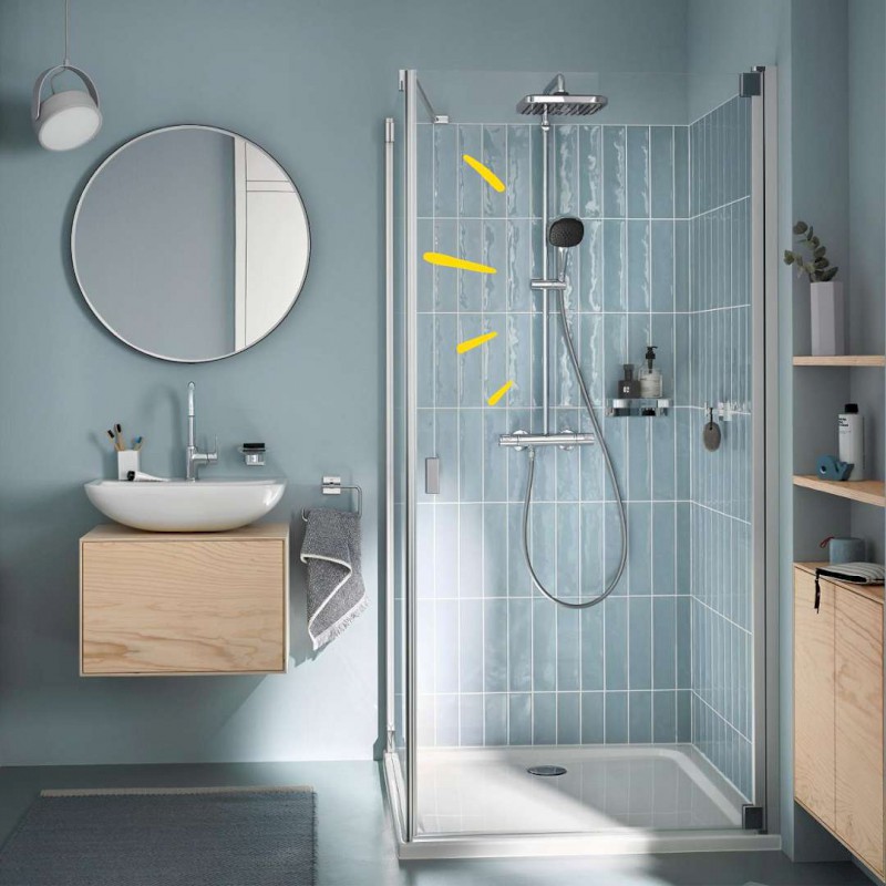 Vitalio Comfort Sprchový set s termostatem, 25x25 cm, 2 proudy, chrom GROHE 26696001