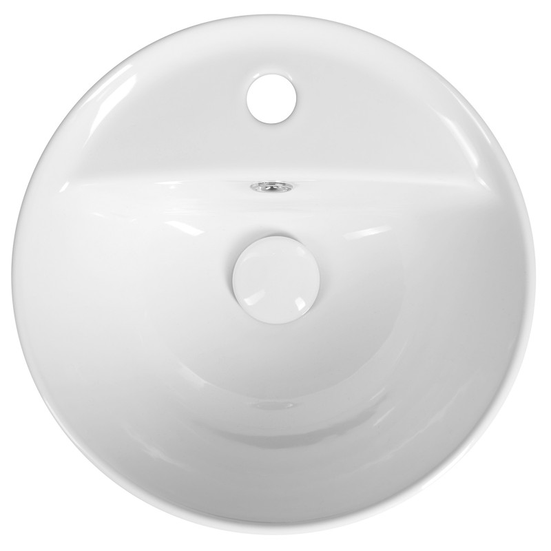 YUVA keramické umyvadlo zápustné, Ø 38cm, bílá TU0652