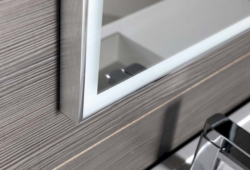 LUMINAR zrcadlo s LED osvětlením v rámu 90x50cm, chrom NL559