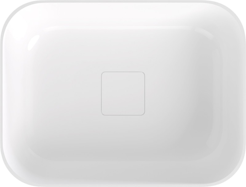 BANERA SQUARE umyvadlo na desku, litý mramor, 50x36cm, bílá/hnědá mat 14596.72