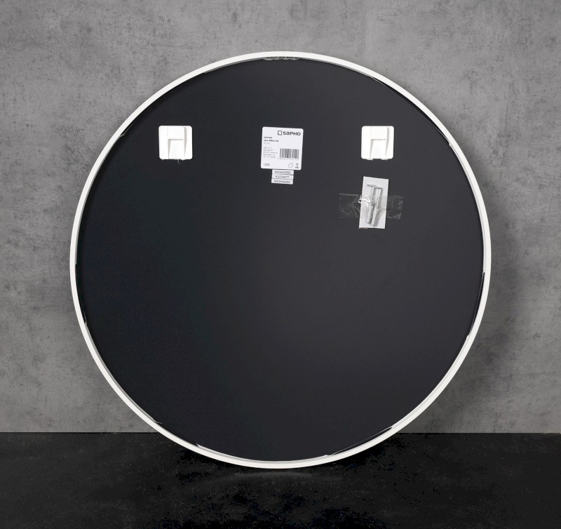 NOTION SLIM kulaté zrcadlo v rámu ø 70cm, bílá mat NT700W