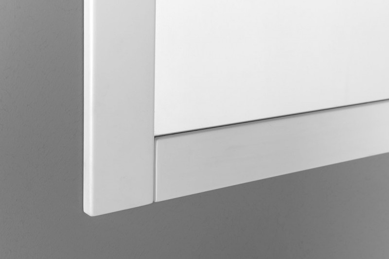 FAVOLO zrcadlo v rámu 80x80cm, bílá mat FV080