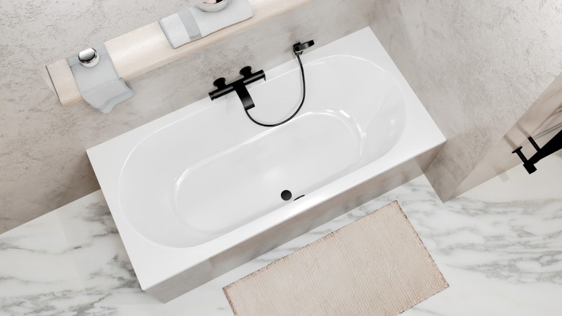 LEVANA obdélníková vana 170x80x39cm, bílá 71745