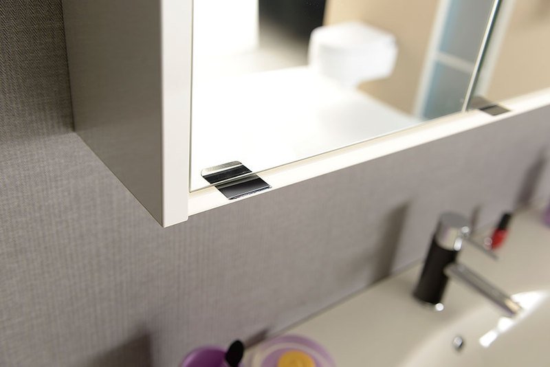 BATU galerka 100x71x15cm, 2x LED osvětlení, bílá lesk 1141130