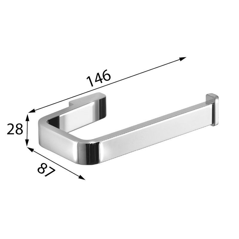 SAMOA držák toaletního papíru, chrom A82413