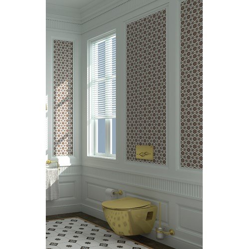 PAULA závěsná WC mísa, 35,5x50cm, zlatá TP325-AK00