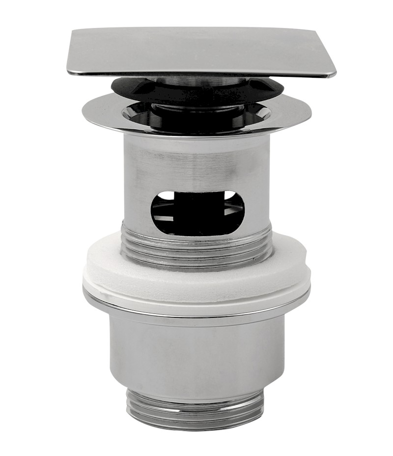 Umyvadlová výpust 5/4“, click-clack, hranatá zátka, 32-52mm, chrom 8540.360.5
