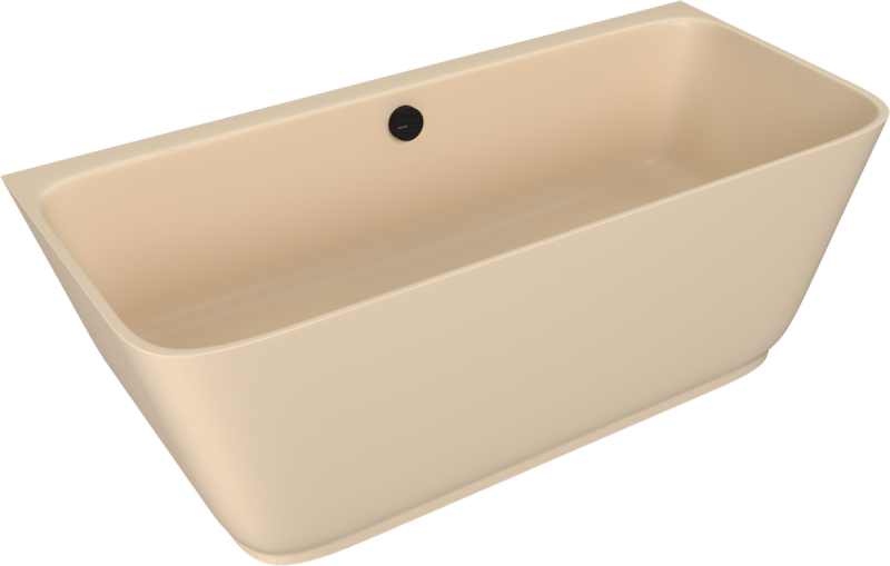 SKYLLA nástěnná stojící vana litý mramor 170x75x60cm, béžová mat 72430.81