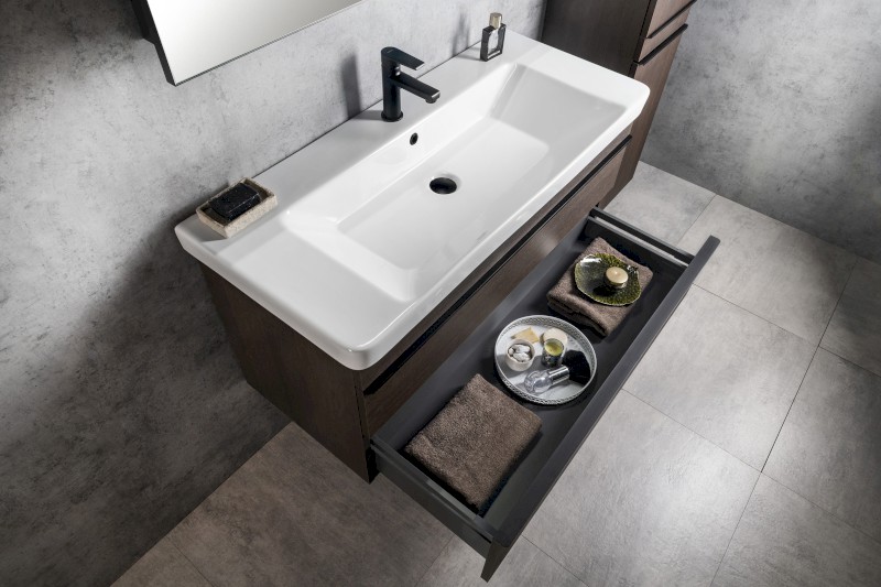 SITIA umyvadlová skříňka 101,4x50x44,2cm, 2xzásuvka, borovice rustik SI105-1616