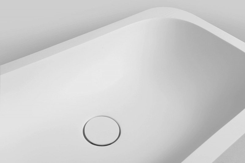 IMPALA umyvadlová výpust 5/4“, click-clack, Rockstone zátka, bílá mat WA03451