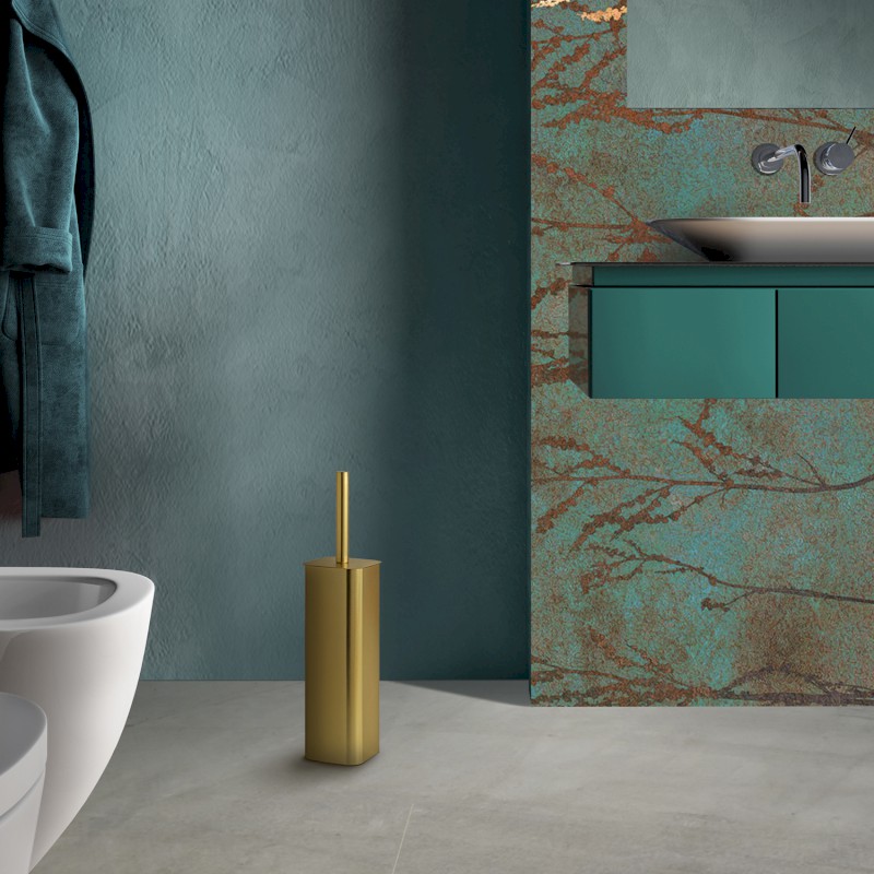 JACK WC štětka na postavení, zlato mat 133488