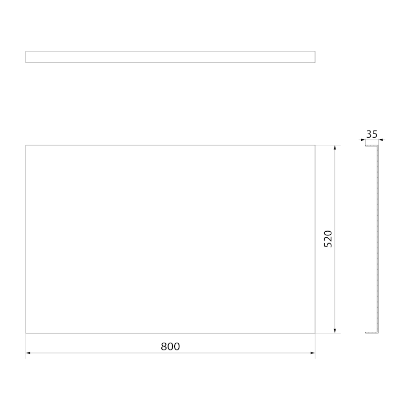 COUVERT panel boční 80x52cm 72856