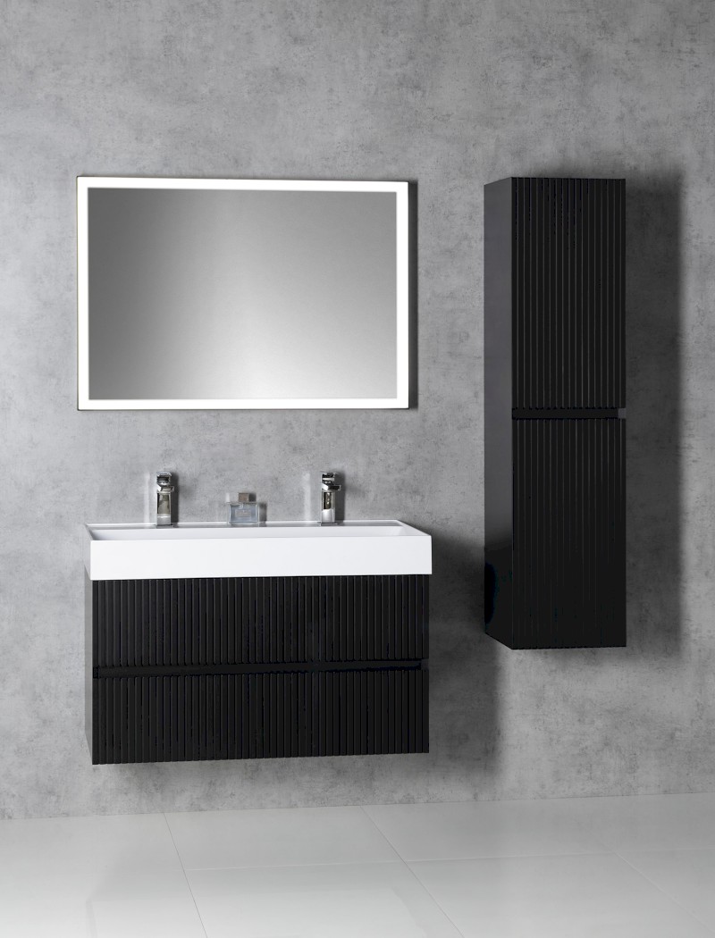 FILENA umyvadlová skříňka 95x51,5x43cm, černá mat strip FID1210BS