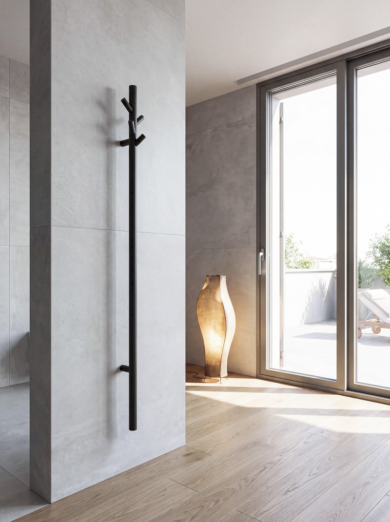 PASADOR elektrický sušák ručníků, kulatý, 150x1500 mm, 30 W, gun metal ER175GM