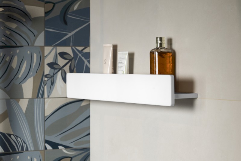 ABELINE police s hrazdou rockstone 600mm, bílá mat AB604-0101