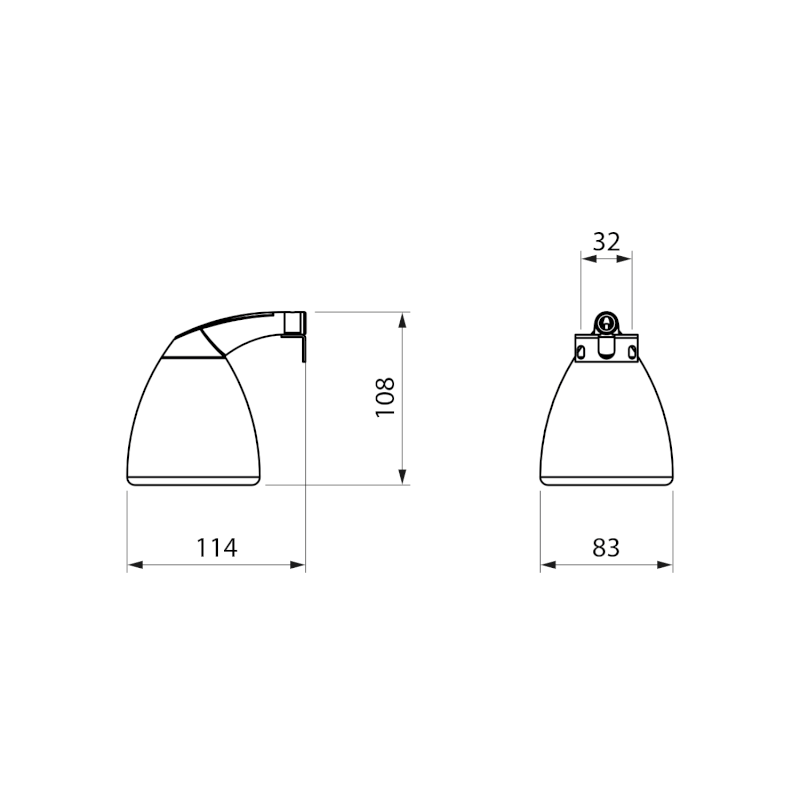 CANDELA nástěnné LED svítidlo, 4 W, 83x108x114mm, IP44, bronz E27175CI-1508