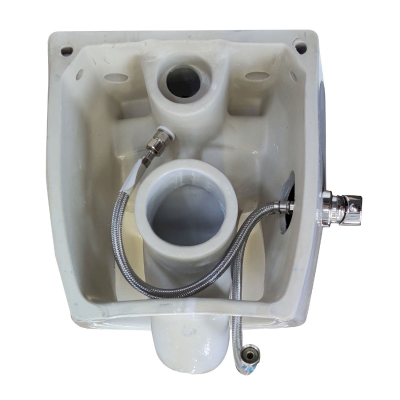 SENTIMENTI CLEANWASH závěsná WC mísa, integrovaný ventil a bidet. sprška, Rimless, 36x51cm, bílá 10ARS1010