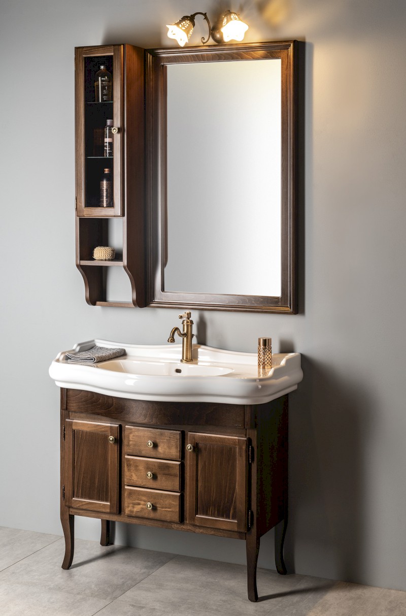 RETRO skříňka k zrcadlu 25x115x20cm, levá, buk 1700