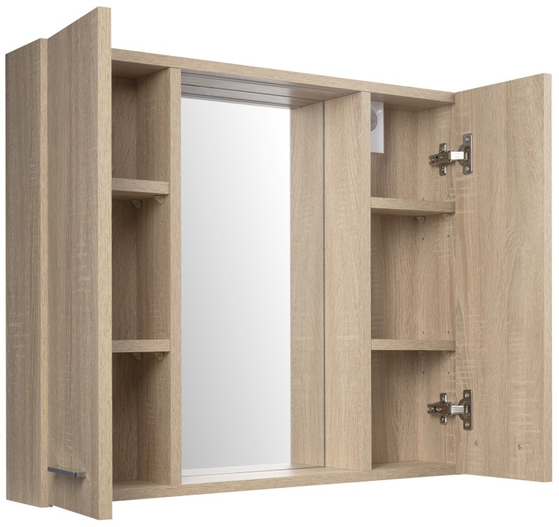 ZOJA/KERAMIA FRESH STRIP galerka s LED osvětlením, 70x60x14cm, dub platin 45029S