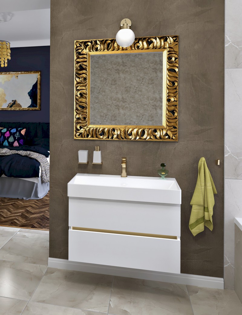 ODETTA umyvadlová skříňka 57x50x43,5cm, bílá lesk DT060-3030