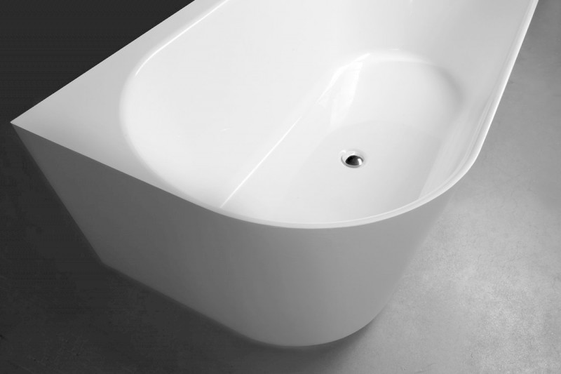 SUSSI R rohová stojící vana, litý mramor 170x70x49,5cm, bílá 90177R